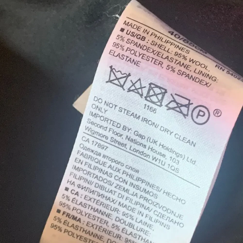 Banana Republic Black Wool Classic Blazer Size 2 - Picture 15 of 15